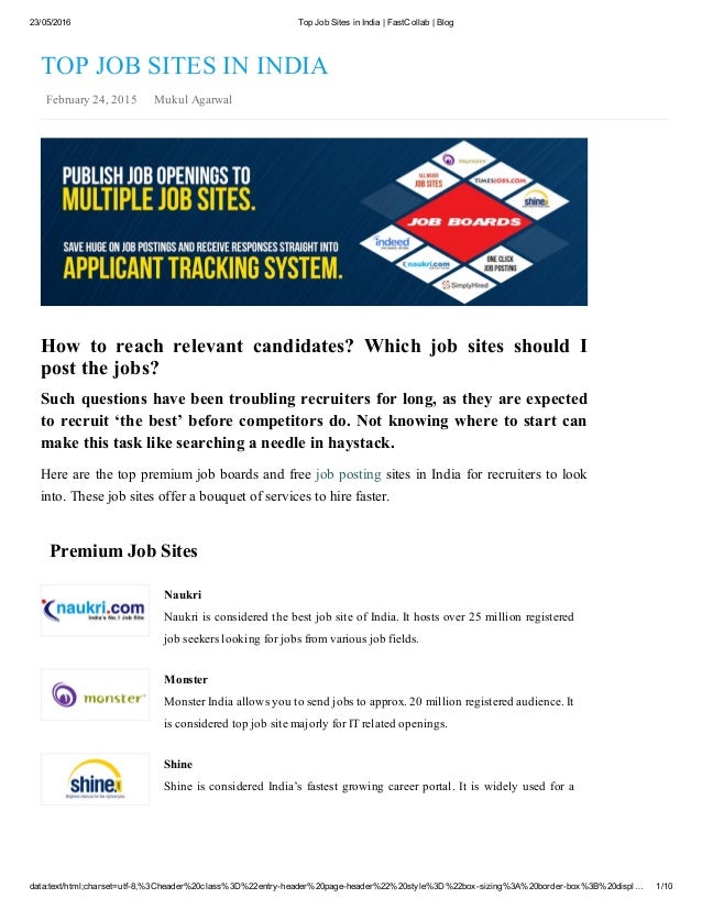 top job sites in india fast collab blog top jobsites