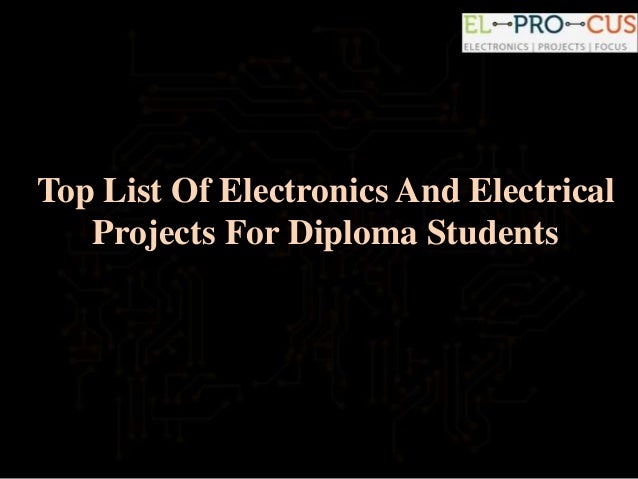 Final Year Electrical Engineering Projects