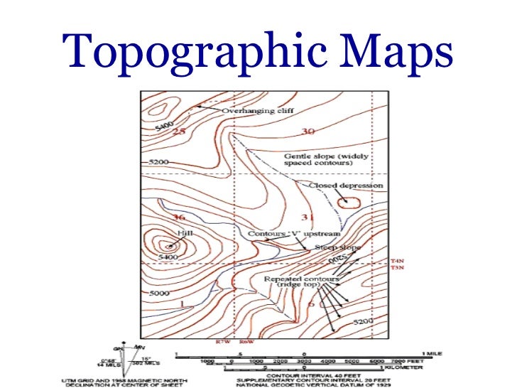 Topographic map with animation