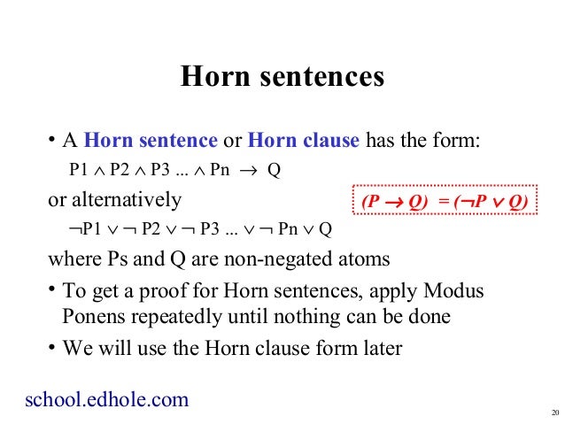 horn clause form