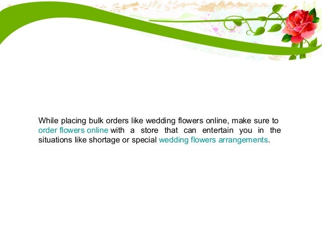 Order wedding flowers