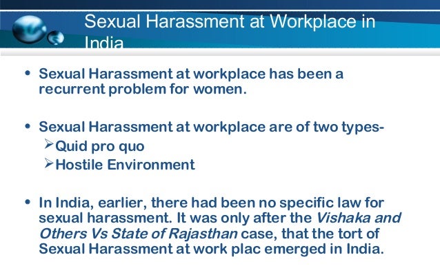Research paper on sexual harassment at workplace in india