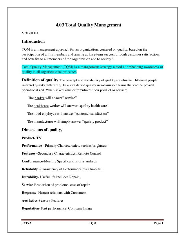 thesis in total quality management thesis in total quality management