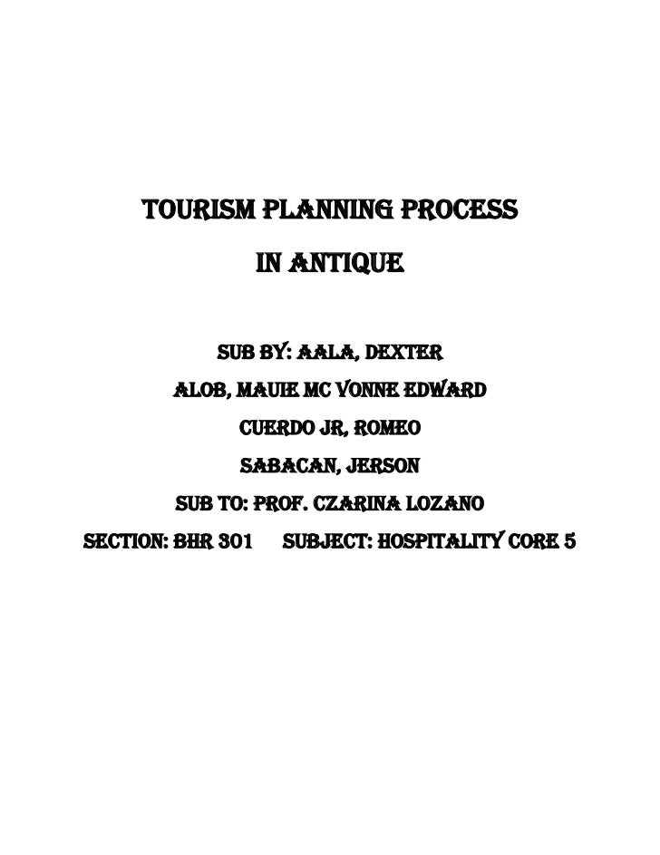 Tourism Planning Process 1