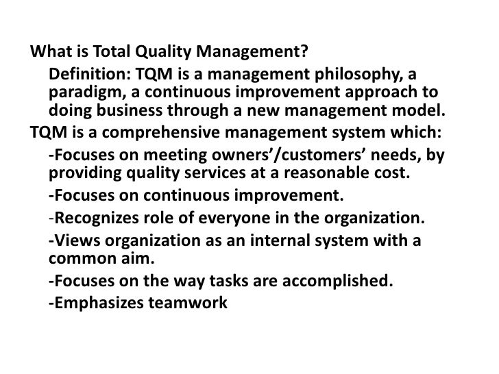 total quality management definition essay This free management essay on essay: total quality management for ritz carlton is perfect for management students to use as an example. total quality management definition essay This free management essay on essay: total quality management for ritz carlton is perfect for management students to use as an example.