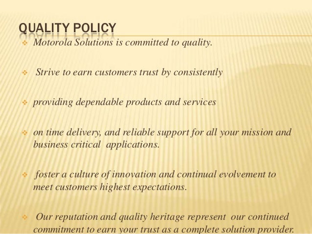 motorola case study total quality management motorola case study total quality management