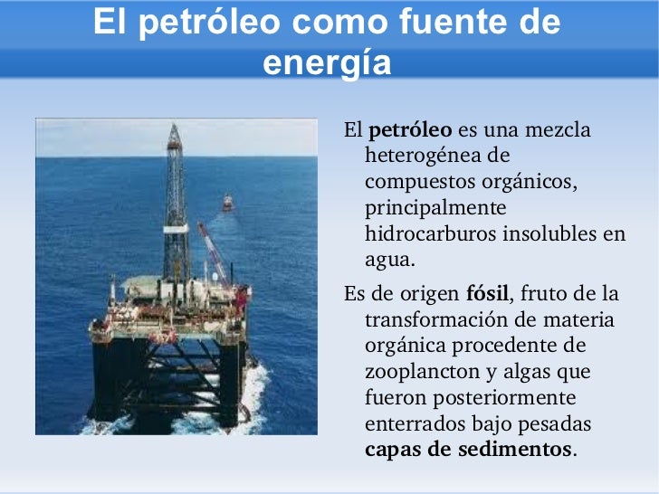Energía térmica de petróleo