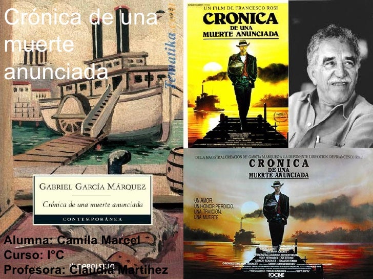 LIBRO DE CRONICA DE UNA MUERTE ANUNCIADA libro de cronica de una muerte anunciada: