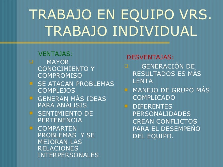 Ventajas Y Desventajas Del Trabajo En Equipo By Keren - vrogue.co