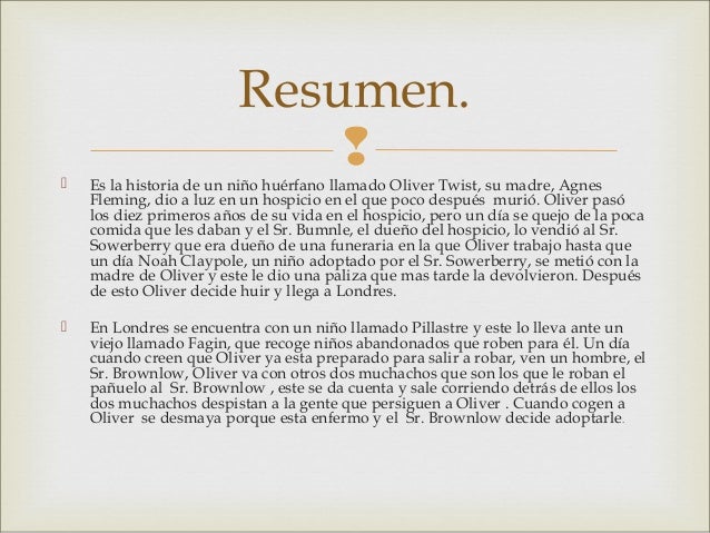 Trabajo Oliver Twist