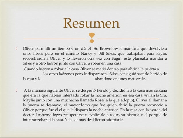Trabajo Oliver Twist