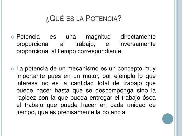 Los balanceos y la potencia