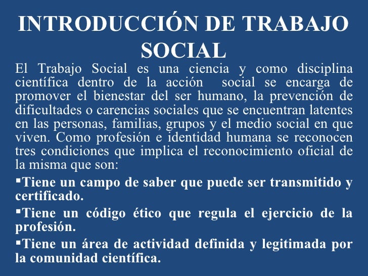 Trabajo social