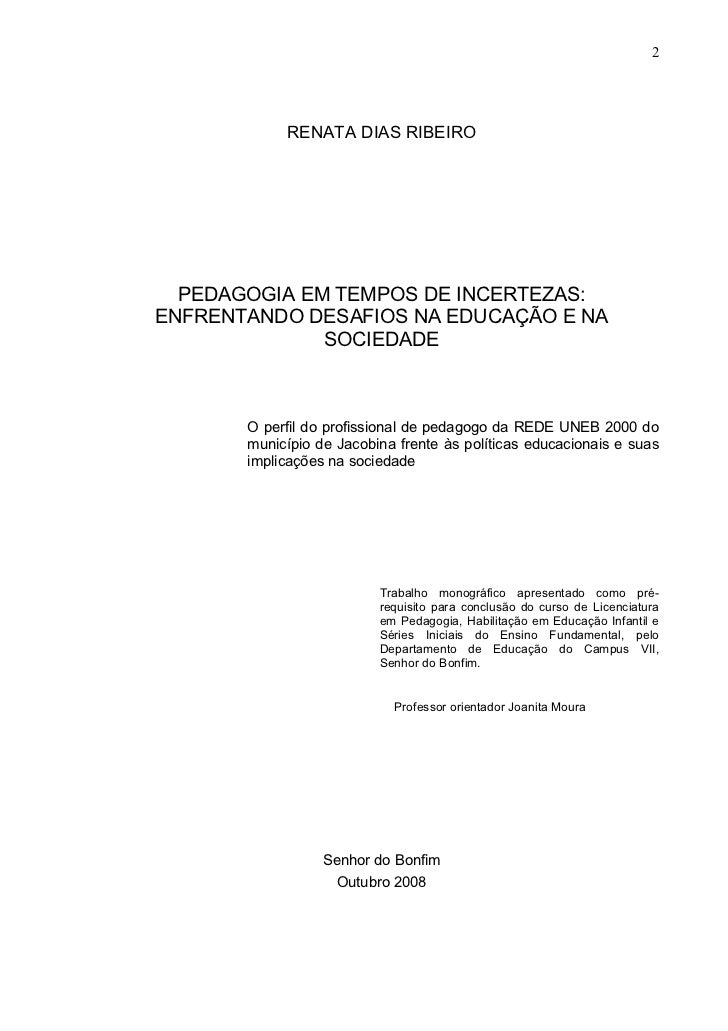 Monografia pedagogia