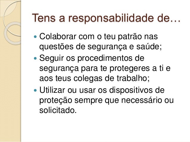 Trabalho Seguro e Saudável