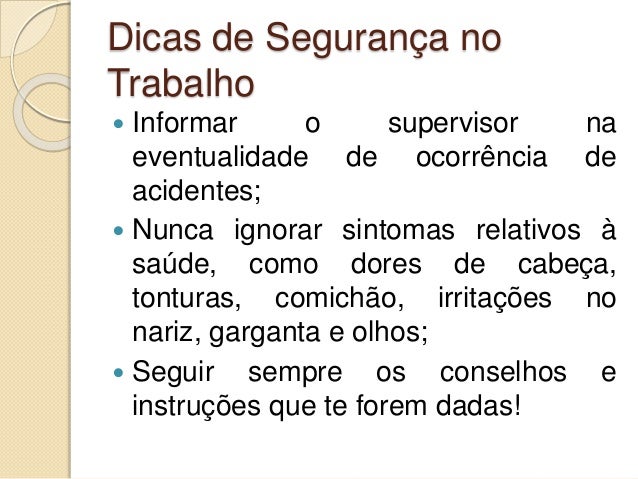 Trabalho Seguro e Saudável