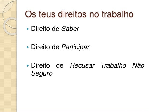 Trabalho Seguro e Saudável