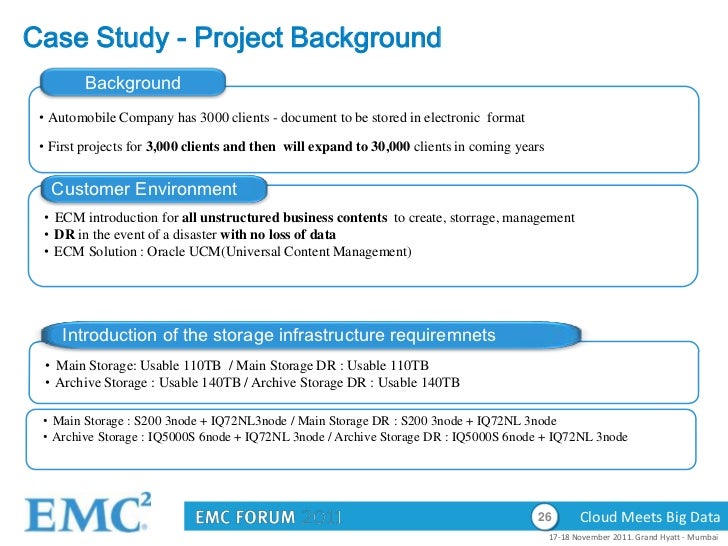 Project case study format