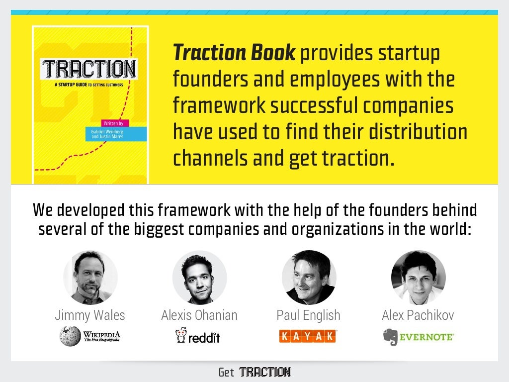 Traction Book provides startup founders