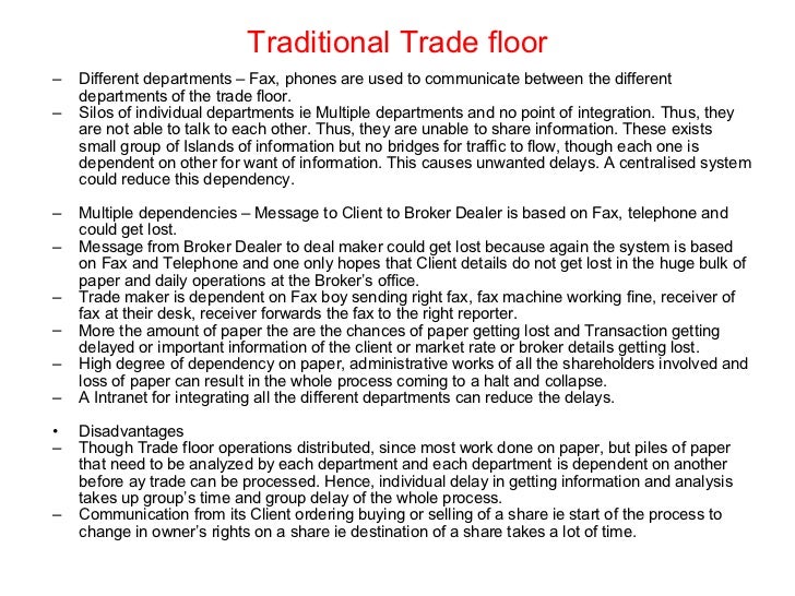 Trading settlement system