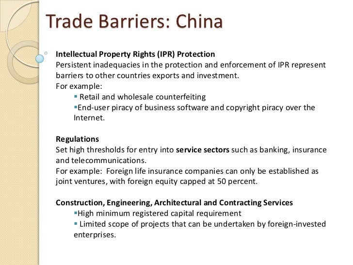 Trade barriers final