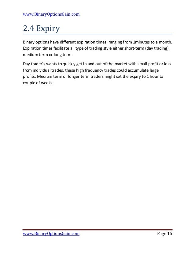 Option trade advice