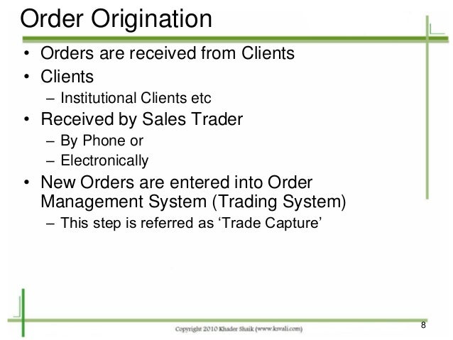 Trade order management system pdf