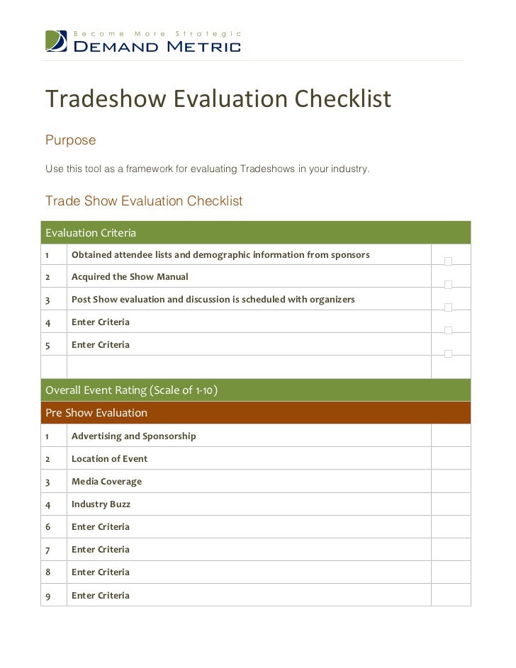 checklist tradeshow Success behavior evaluation school  animal high worksheets