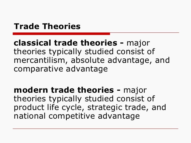 Trade theory