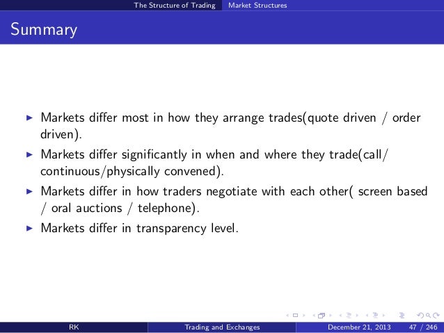 Continuous auction order book trading system
