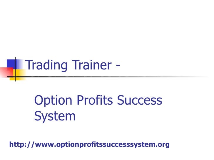 Success with options trading