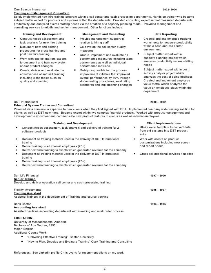 Lecturer model resume
