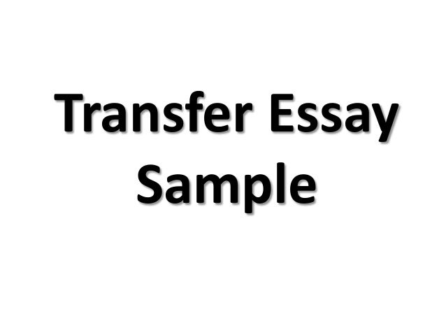 Transfer application essay examples