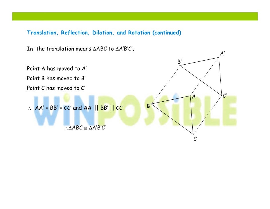 Translation, Dilation, Rotation, ReflectionTutorials Online