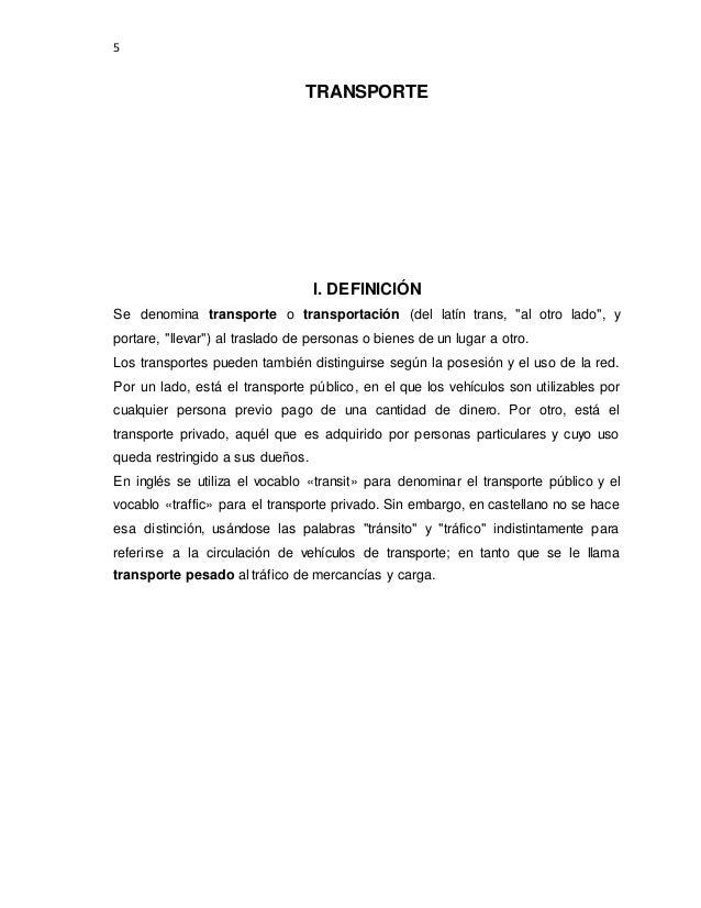 Monografia transporte