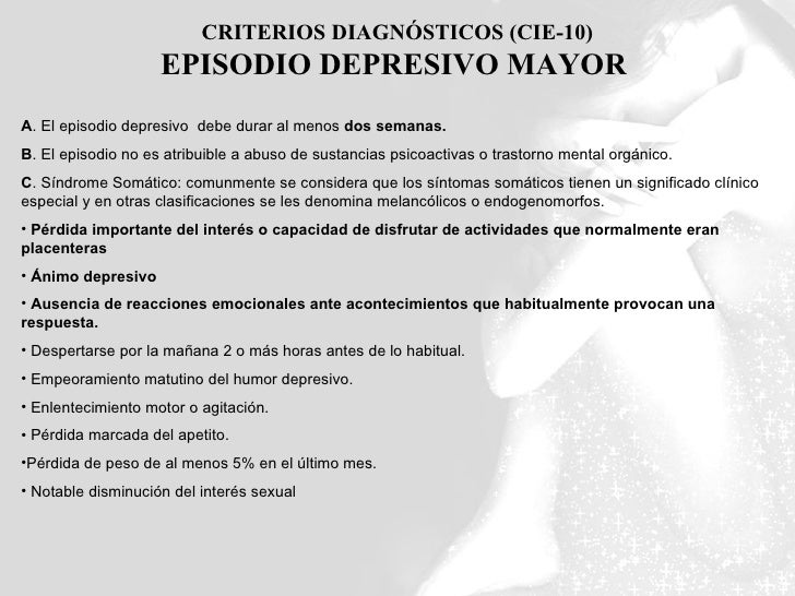 Trastorno depresivo mayor