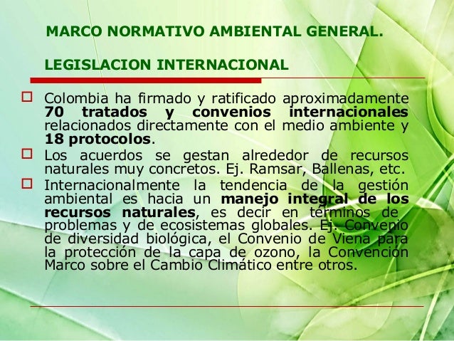 TRATADOS INTERNACIONALES DEL MEDIO AMBIENTE