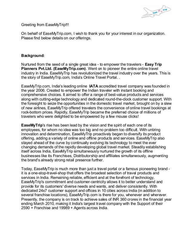 Business Travel Proposal Template