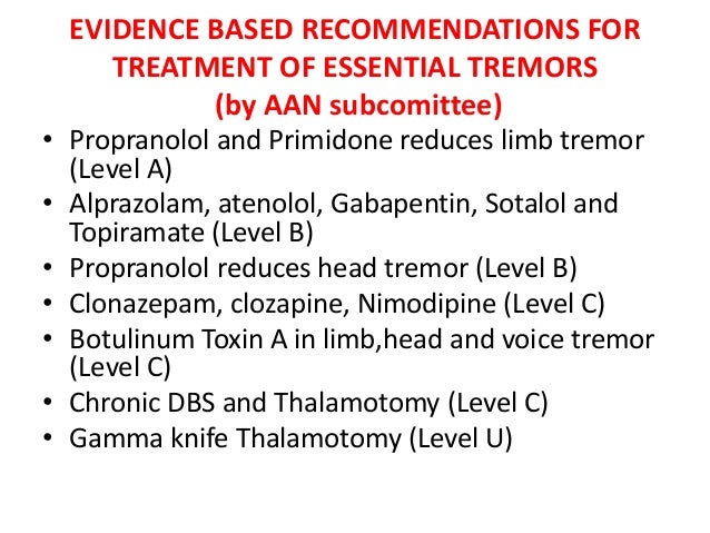 gabapentin treat tremors