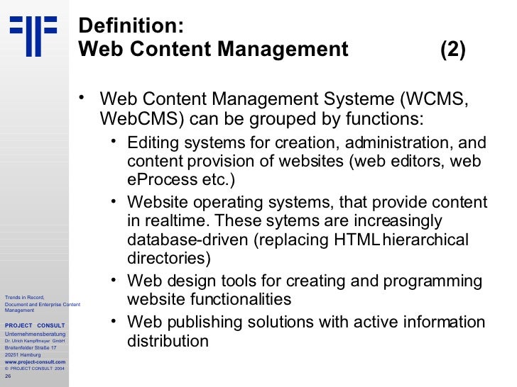 Thesis on web content management system
