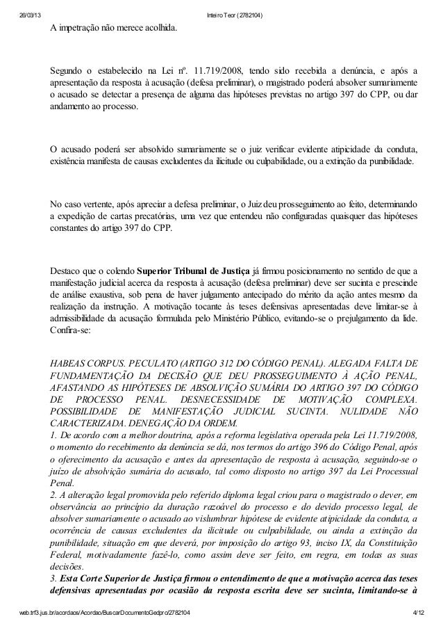 Artigo 397 cpp