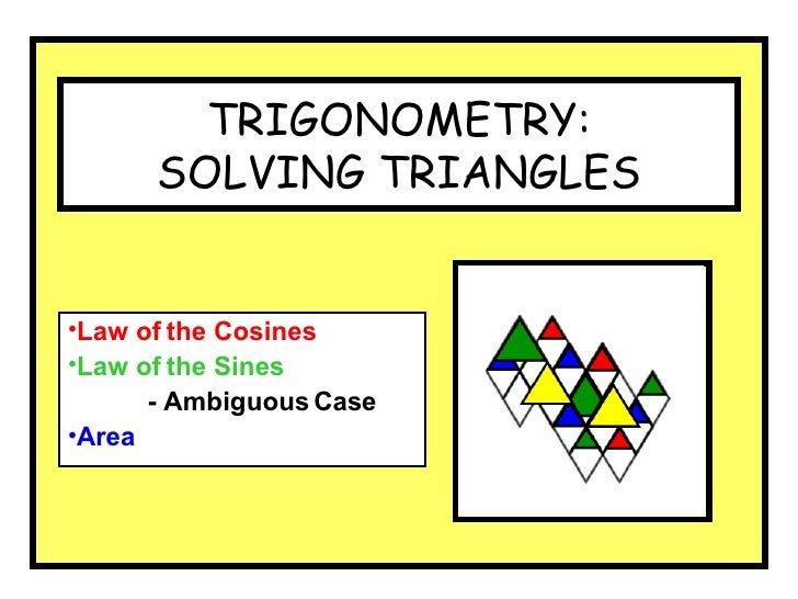 How To Solve Trigonometry Problems