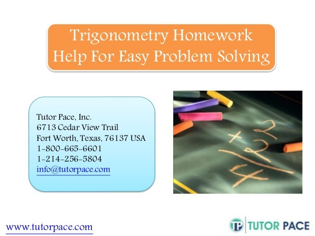 Trigonometry homework help answers