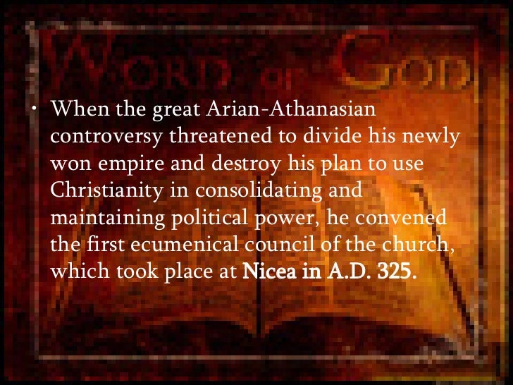 the arian controversy and the importance of the council of nicea The events leading to and including the council of nicea under the arian controversy this section addresses everything that's important about nicea. the arian controversy and the importance of the council of nicea The events leading to and including the council of nicea under the arian controversy this section addresses everything that's important about nicea.