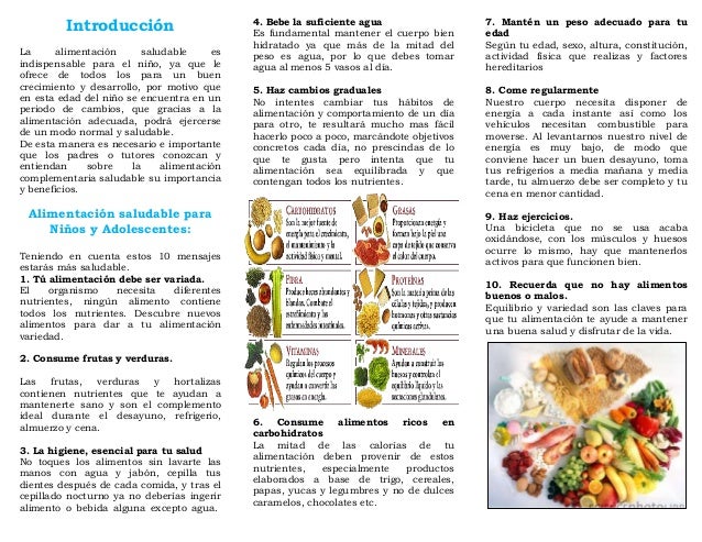 Dieta Balanceada Para Jovenes