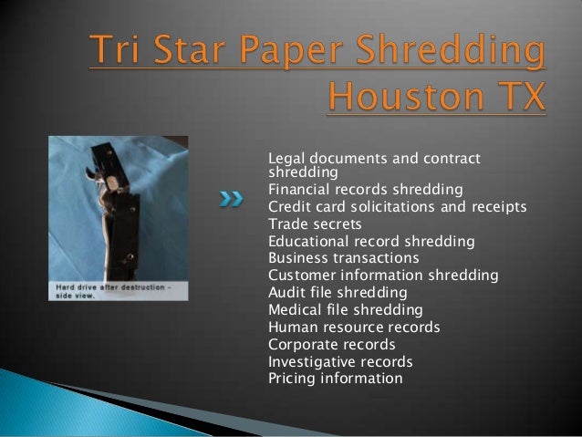 texas shredding document