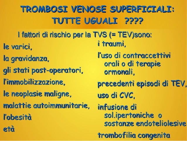 Trombosi di vena su un collo