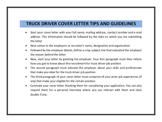 commercial truck driver job description