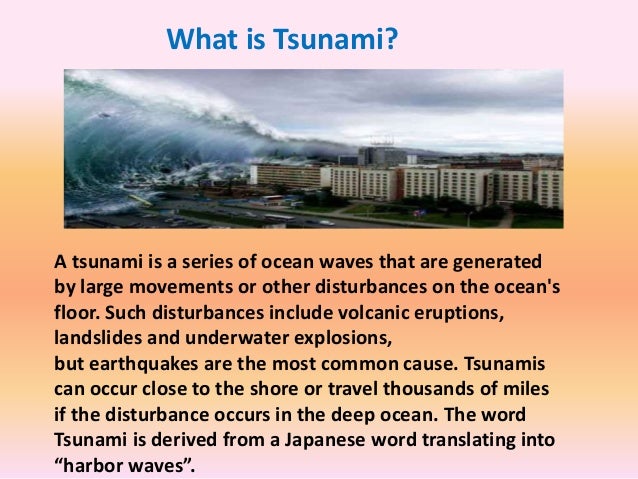 What is tsunami precautions