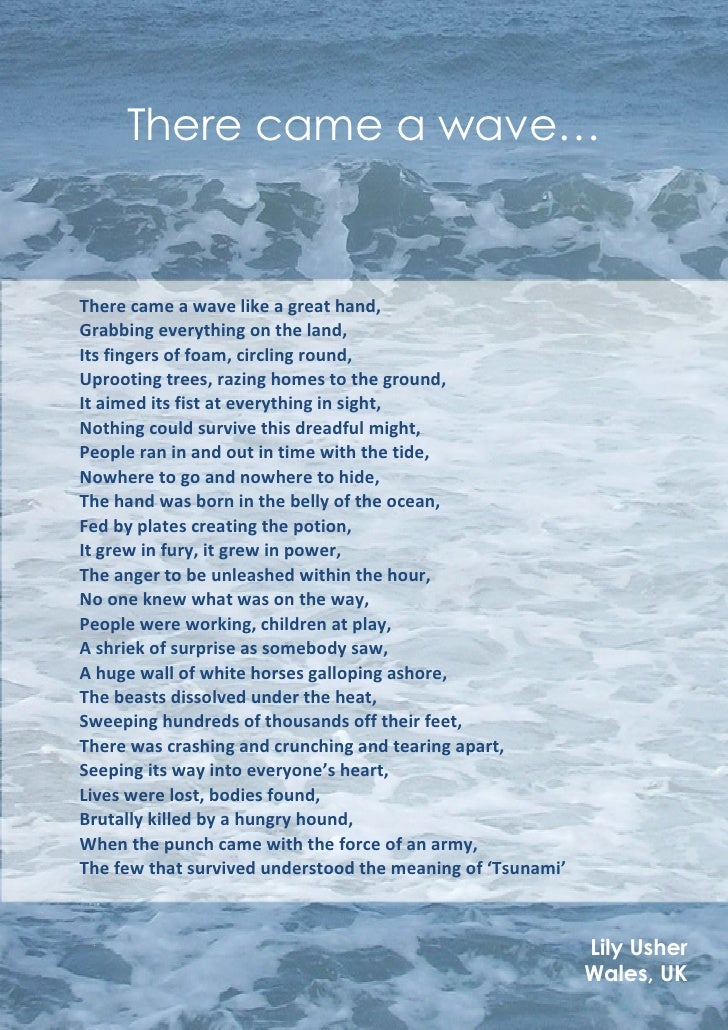 Tsunami Poem - There came a wave